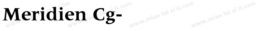Meridien Cg字体转换